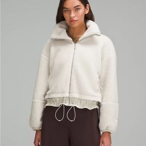 NWT!!! Lululemon Textured Fleece Cinchable Full Zip Jacket Size 10